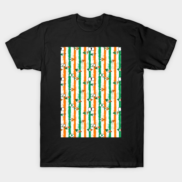 Irish lips splatter stripe T-Shirt by B0red